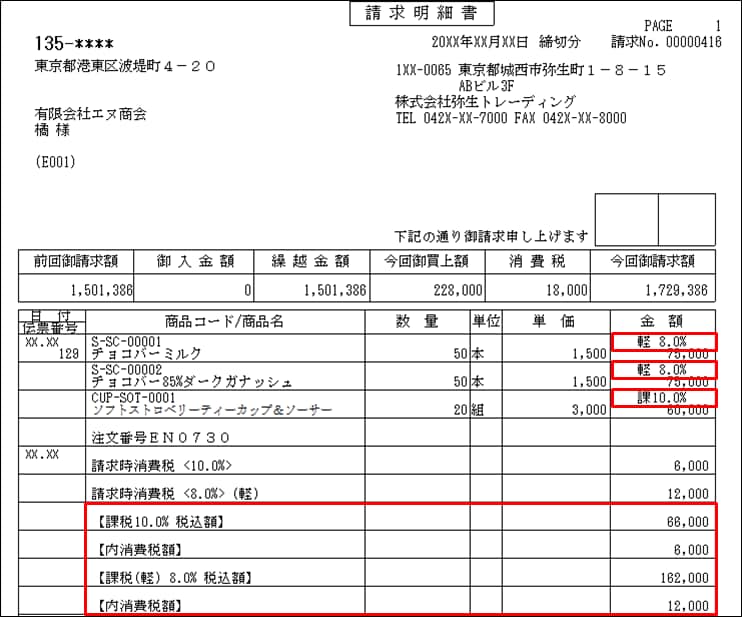 適格請求書等保存方式 区分記載請求書等保存方式で売上伝票 納品書 請求書 請求明細書 を発行したい 弥生販売 サポート情報