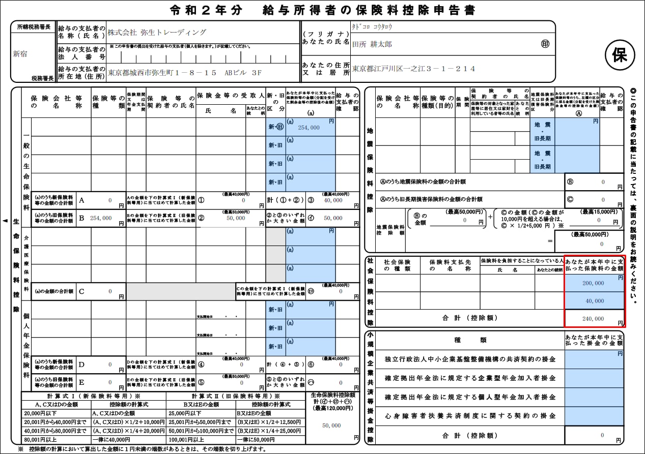 年金 社会 保険 控除 国民 料