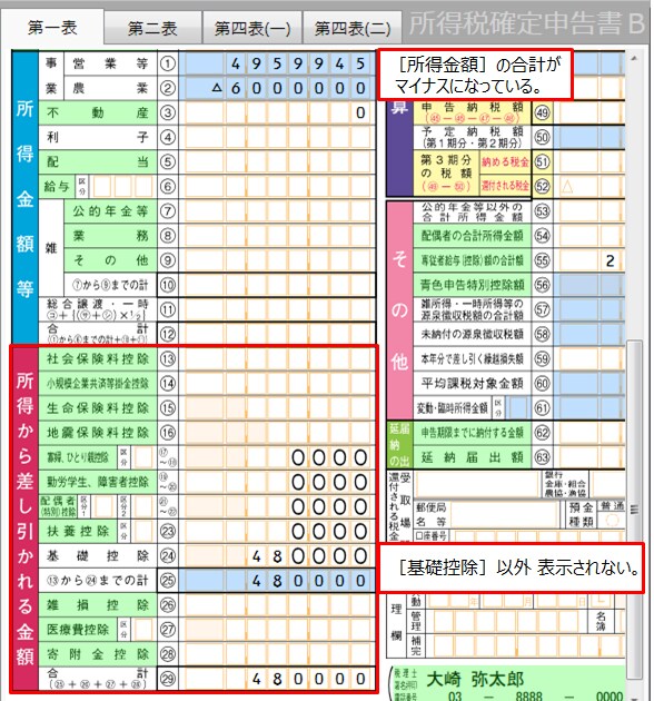 医療費 社会保険料 配偶者などの控除金額が 所得から差し引かれる金額 欄に反映しない 弥生会計 サポート情報