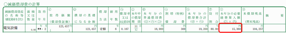 減価償却費の計算 の リ 本年分の必要経費算入額 の計算方法 弥生会計 サポート情報